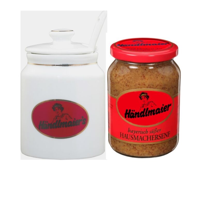 Händlmaier Hausmacher Senf süß 335ml und Senftopf - Set